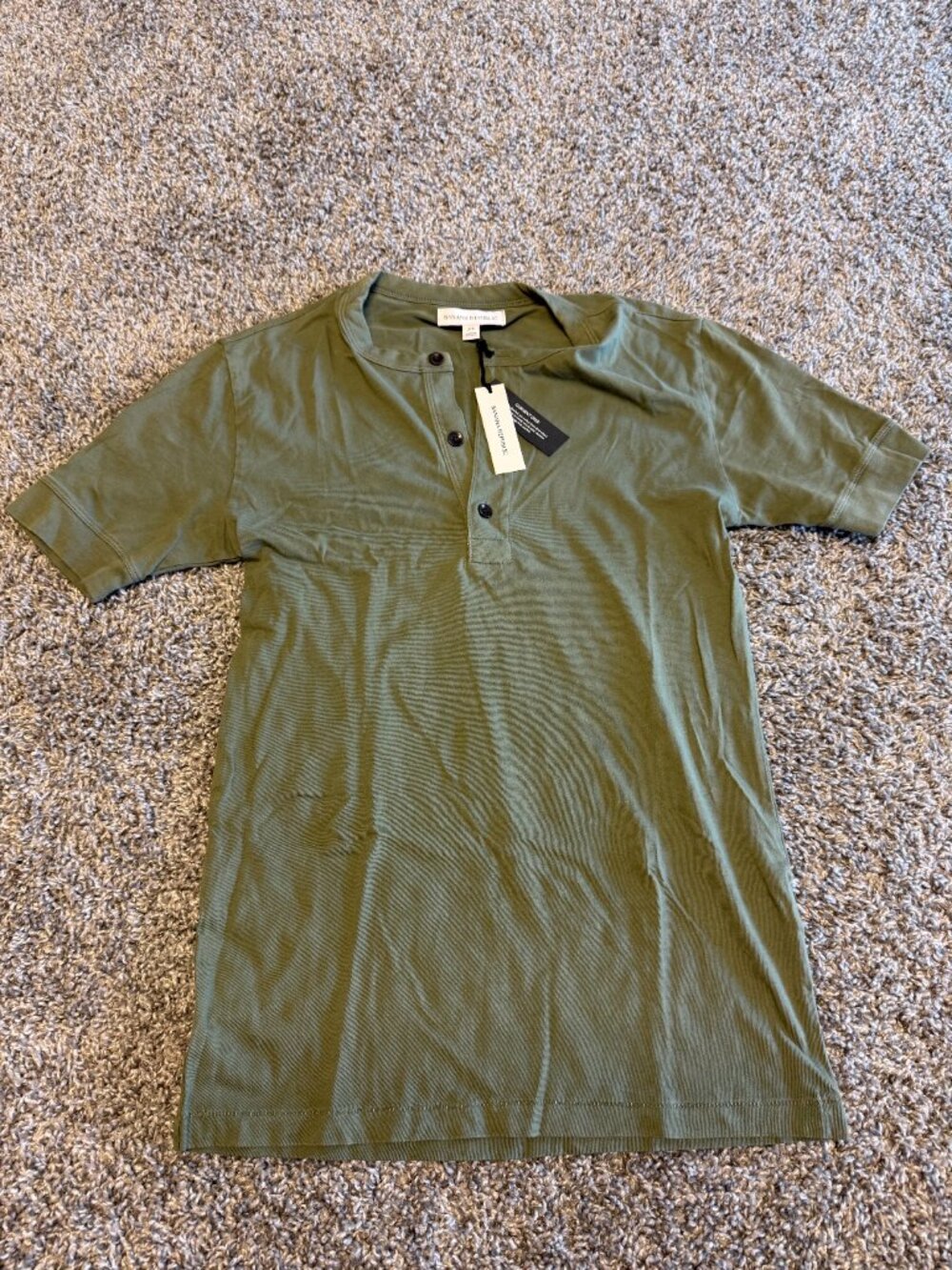 Banana Republic Standard-Fit Linen-Blend Henley T-shirt NWT